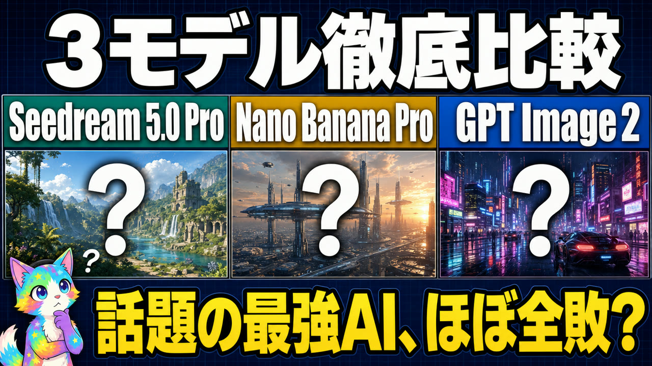 話題の3モデル。徹底比較。話題の最強AI、ほぼ全敗？